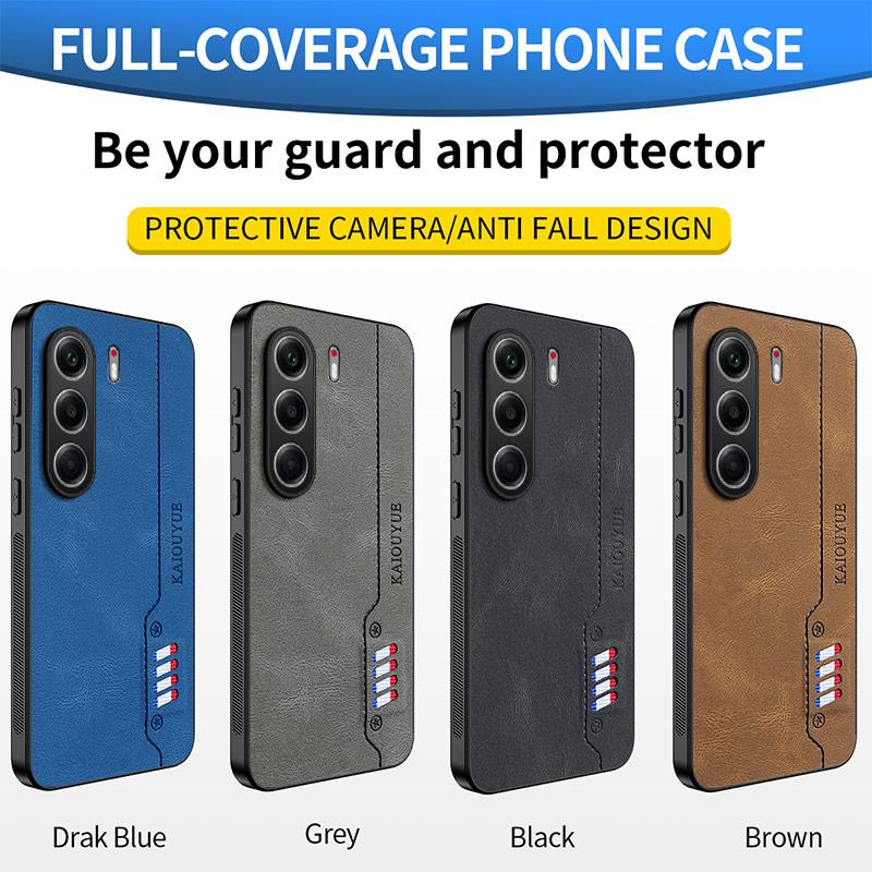 Stitching Color Retro Matte Leather Back Case For Tecno Camon 40 30 Pro Premier 5G Full Cover Camera Protector Anti Slide Shell