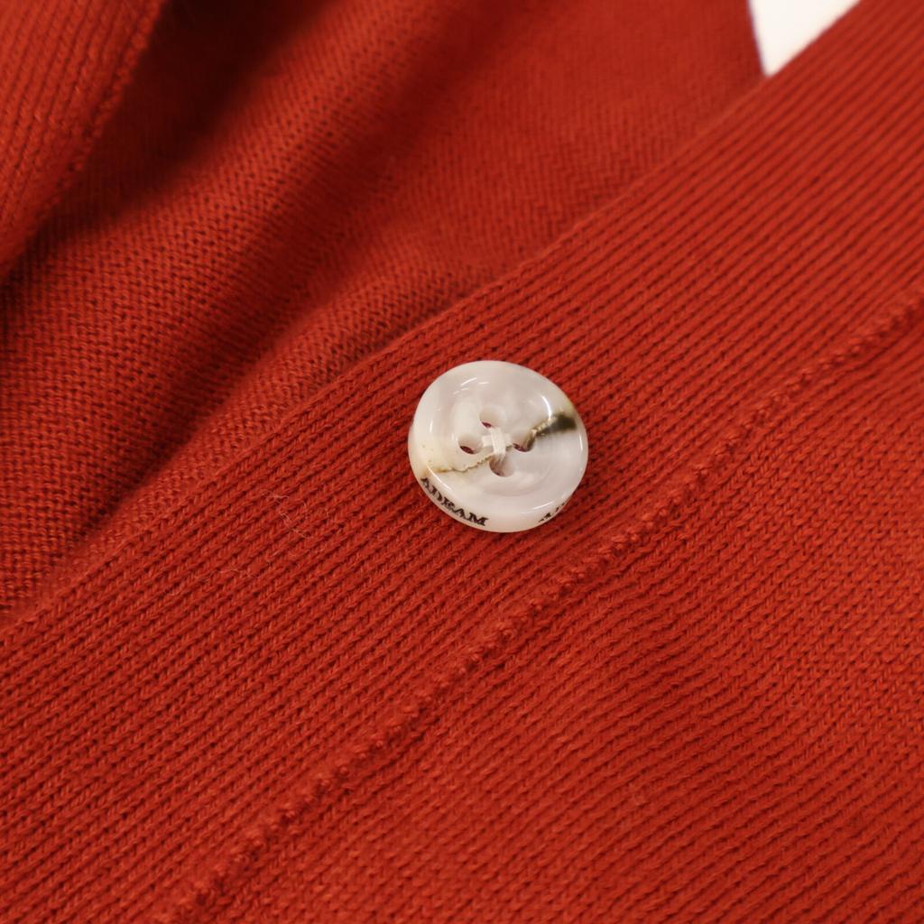 ADEAM 41028 Red Brown Cotton Button Knit Cardigan Tops 0 Red brownUsed