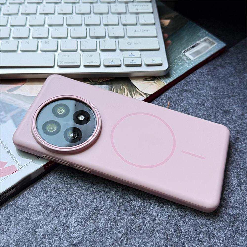 Ultra Thin Simple Solid Color Matte Hard PC Case For OnePlus 13 13T 12R 11R 10R 1+ACE 2 3 5 Pro Magnetic Wireless Charge Cover