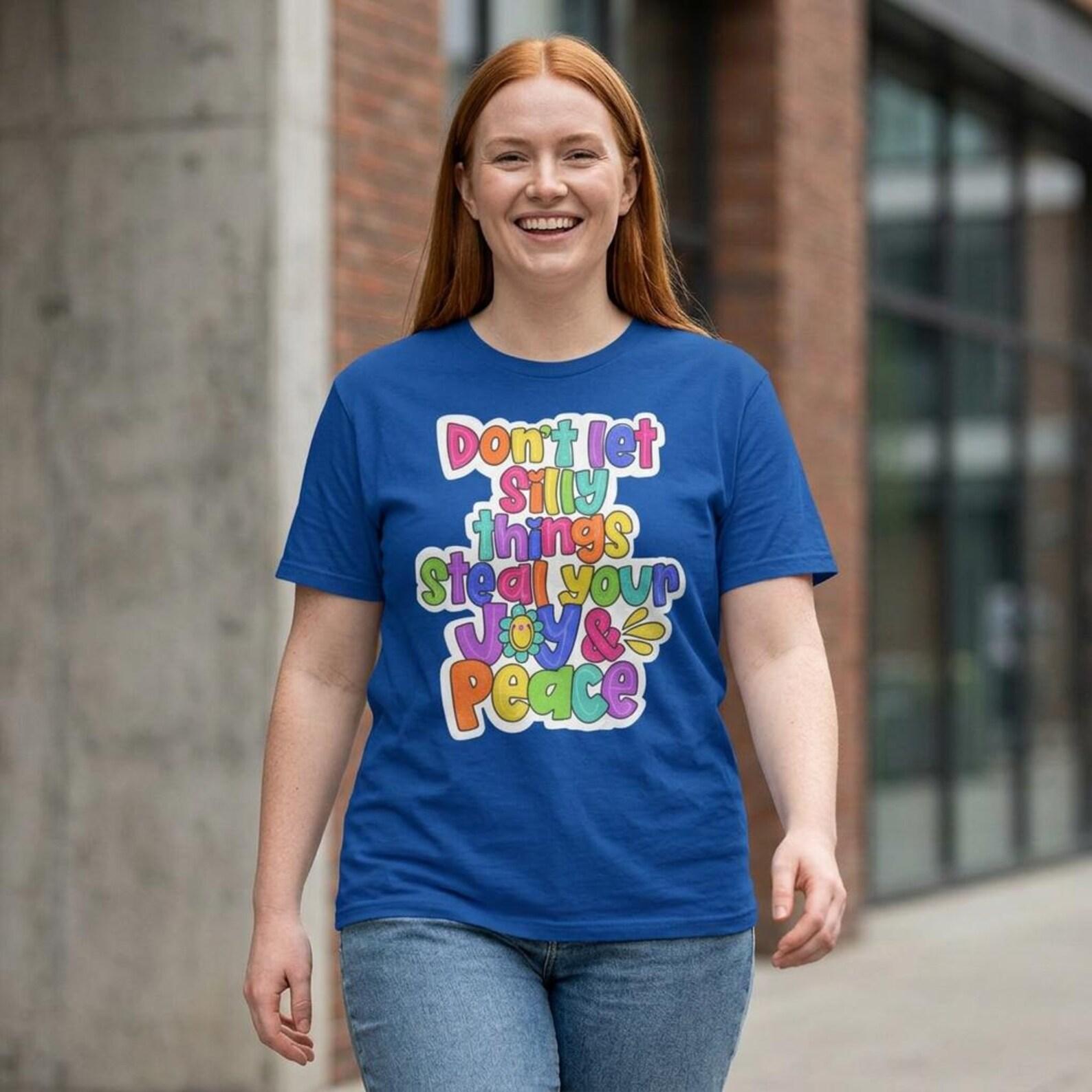 graphic t-shirt positive t-shirt rainbow t-shirts retro vibe 4XL