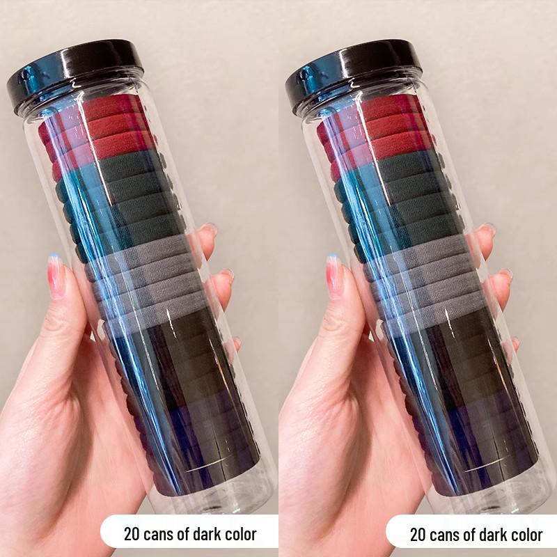 Women's Seamless Rubber Band Hair Tie - 2025 New High Ponytail, Simple Design with Leather Cover