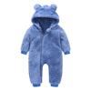Baby Fleece Hettejakke Vinter Varm Jakke Søt Bjørnøre Glidelås Jumpsuit