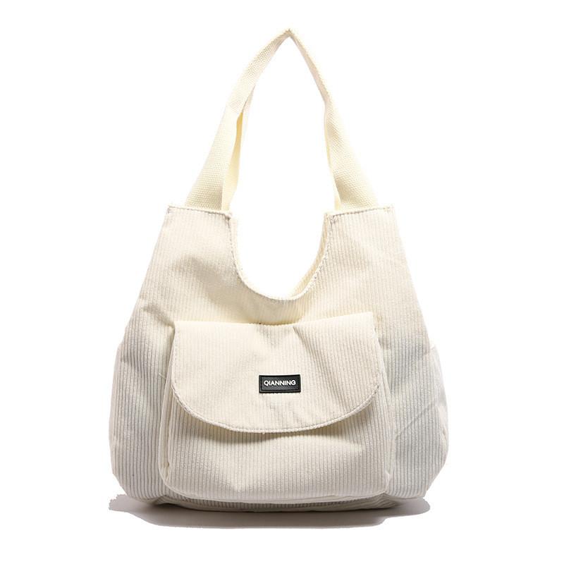 Velvet Tote Bag For Women With Zipper Closure And Phone Pocket For Daily Use