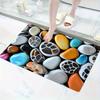 3D Pebble Stone Doormat - Realistic River Rock Floor Mat, Bathroom Entry Rug, Non-Slip, Multiple Sizes