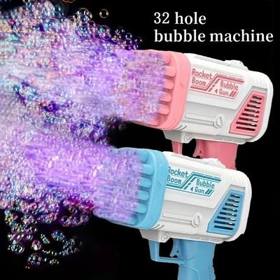 32 Löcher Blasenpistole elektrisch Blasen blasen Outdoor tragbar Outdoor Hochzeitsfeier Spielzeug ohne Batterie und Seifenblasenwasser