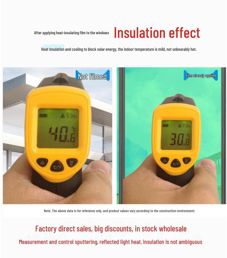 Srebrna Folia Odblaskowa Ochronna na Okna do Izolacji Cieplnej i Widoczności Jednokierunkowej - Idealna do Biur i Ogrodów Zimowych.