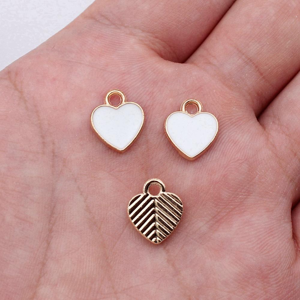 Charms Heart Enamel Pendants Wedding Jewelry Findings QC066