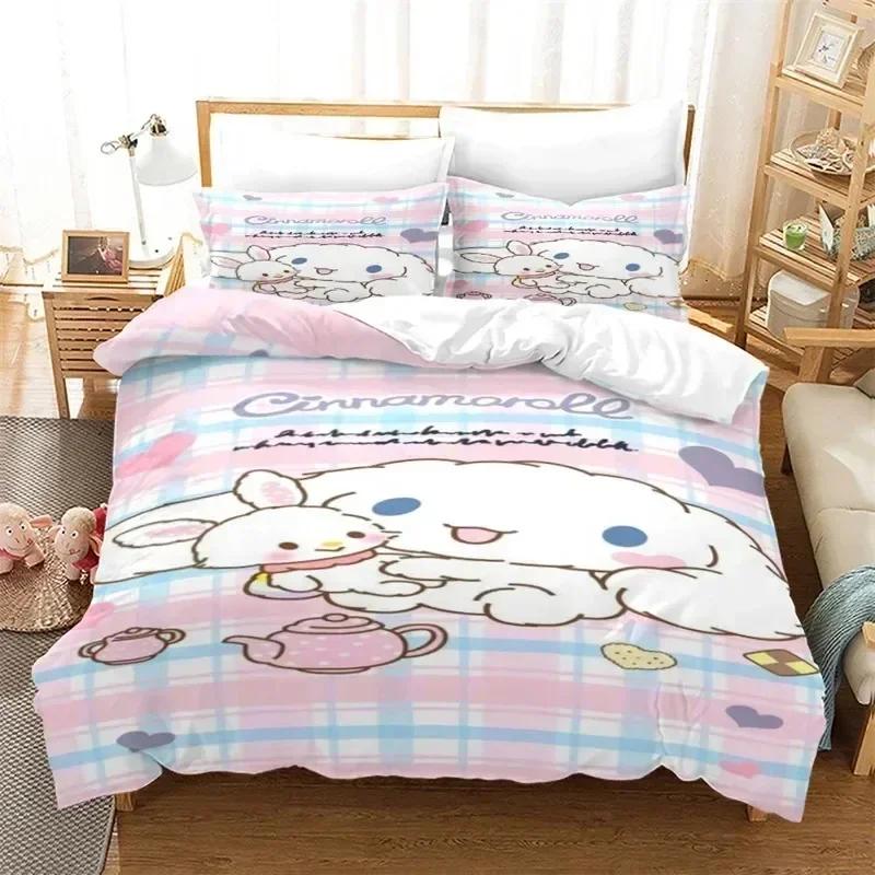 Conjunto de Ropa de Cama de Animales Divertidos Conejo de Dibujos Animados Funda Nórdica Sábana Juego de Cama Impreso Funda de Almohada Cama Tamaño Completo Queen King Edredón Dormitorio