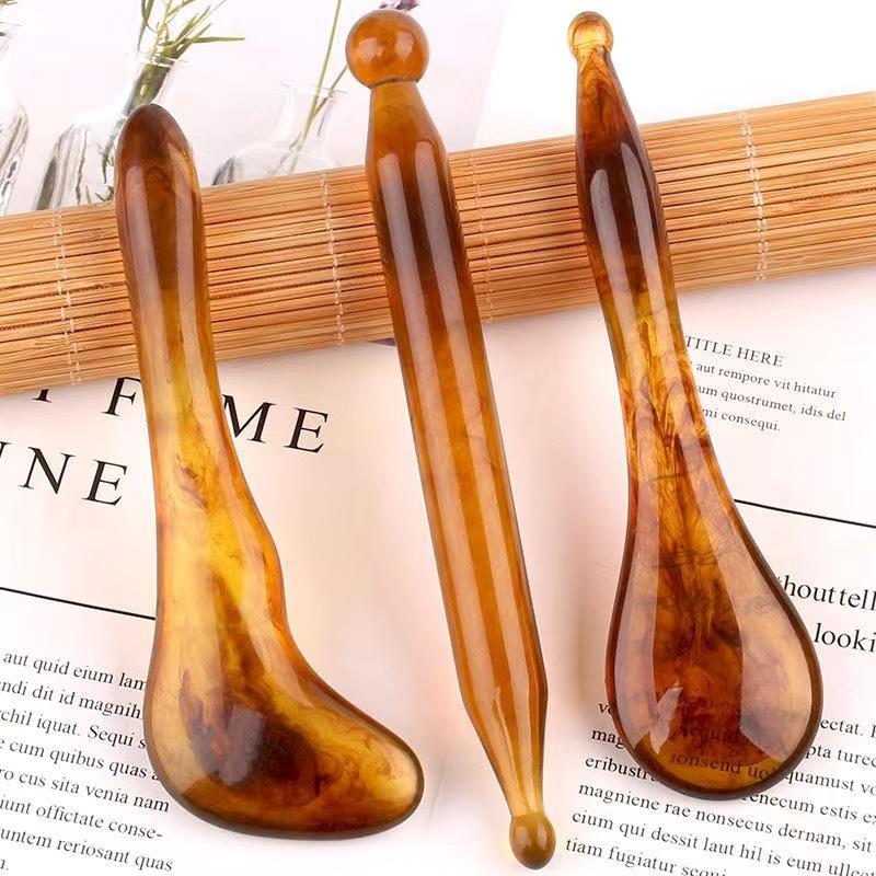 Facial Meridian Lifting Brush & Foot Acupoint Acupressure Pen Gua Sha Massager