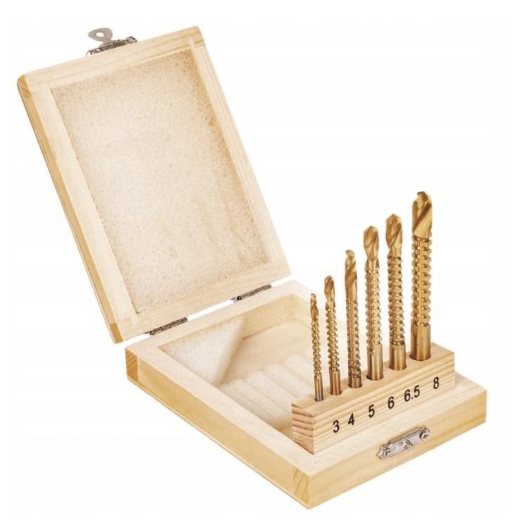 Milling drills 6 pcs. milling cutters 3-8mm KD997
