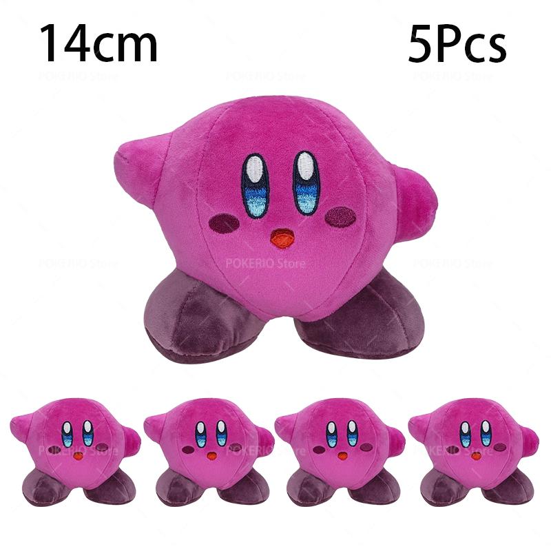 5 Pcs/Lot Anime Kirby Plush Doll Toys Kawaii Star Kirby Swimming Sword Bread Kirby Collection Christmas Birthday Gift for Kid