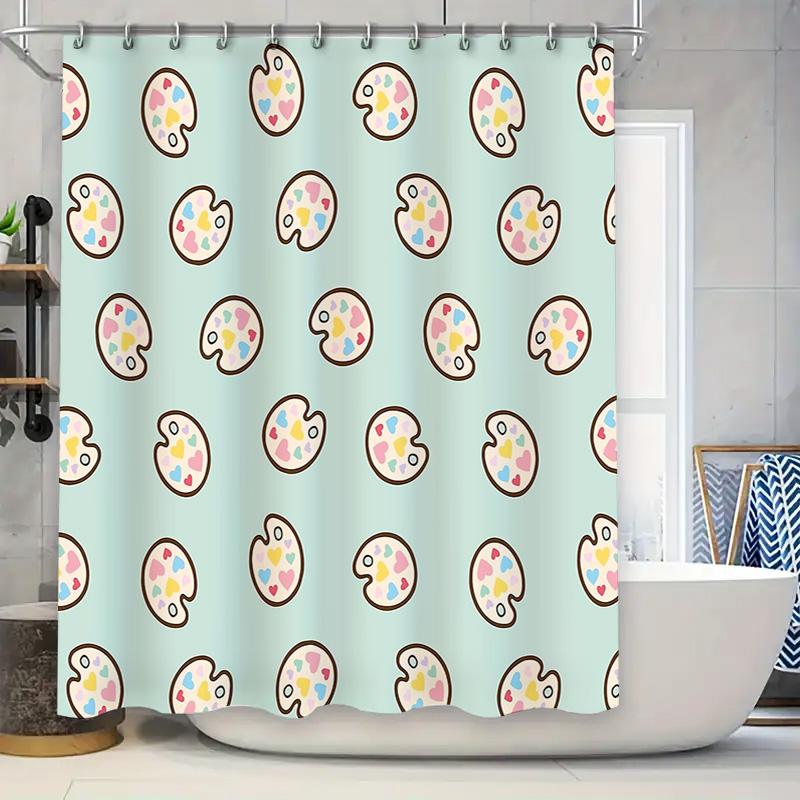 

Abstract Painting Shower Curtain Colorful Canvas Art Bathroom Decor Modern Waterproof Fabric Liner W60H190(CM)-1 Pcs