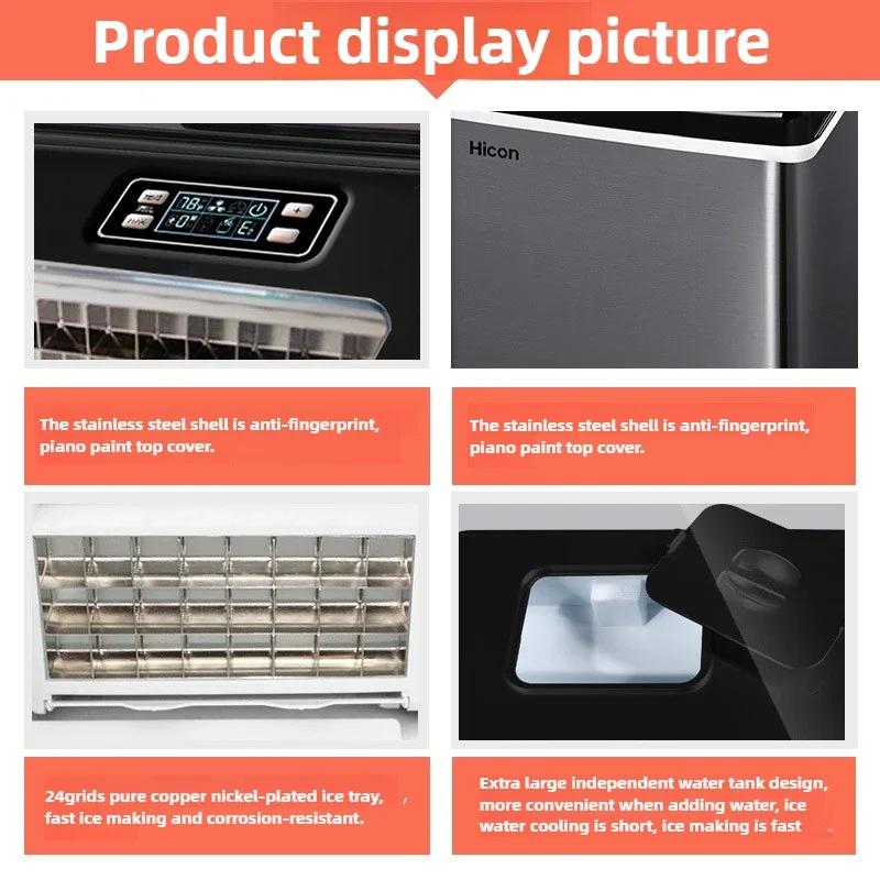 25kg Hotel Commercial Household Ice Maker Portable Ice Cube Maker Machine Household Fully Automatic Ice Cube Making Machine 220V