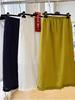 3731 Elegant Korean-Style Linen Ruffle Midi Skirt for Women