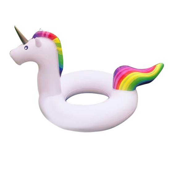 

Inflatable Rainbow Water Float Ride-on Swimming Pool Lounger Beach Raft M