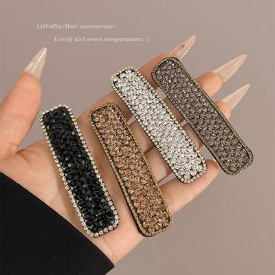 Neuer Strass Super Flash Einfacher BB Clip Voll Strass Pony Clip Erwachsener Seitenclip Hinterkopfclip