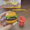 1 Set Creative Stress Relief Kit Fun Burger Feeding Toy Spoon Role Play Toys Children'S Imaginative Game Gifts For Boys And Girl