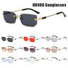 Neutral Fashion New Rimless Sunglasses Personalized Multi-Color Glasses Outdoor Driving Travel Uv Protection Sunshade Sunglasses