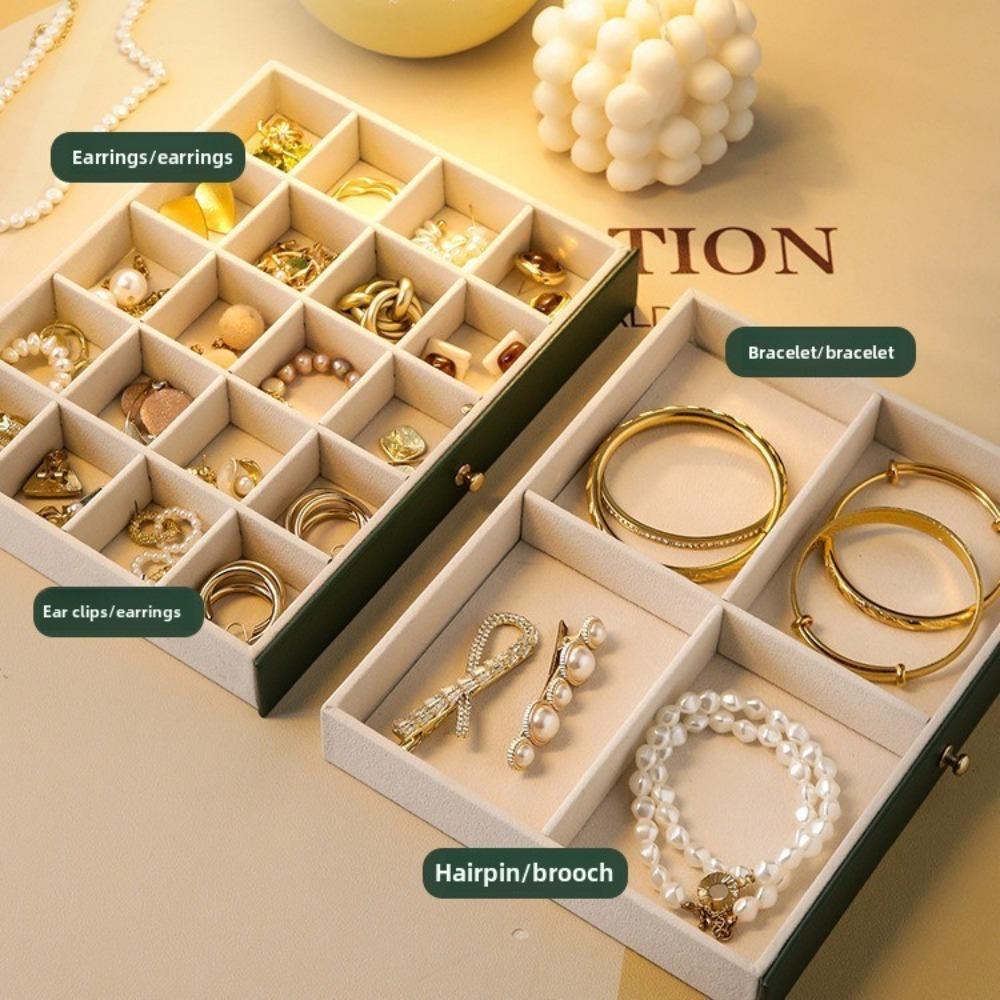 Jewelry Storage Box High-end Delicate Necklace Earrings Gold Jewelry Box Large Capacity Multi-layer Jewelry Box