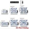 2D Flat Photography Backdrop Party Backdrop Blue Floral S 100% Polyester Festive Holiday Use for Bedroom Wall Decorations