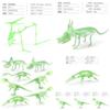 Classic Glow In The Dark Dinosaur Fossil Models Including T-rex Triceratops Plesiosaur And More