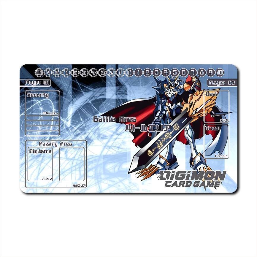 Digimon Adventure Card Pad Omegamon Zwart XAntibody AlterS Dtcg Diy Rubber Battle Mat Anime Action Toy Figures for Friend