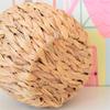 Gourd Grass Plant Stand Flower Pots Holder with Plastic Lining Natural Woven Planter Basket Rack for Home or Office Use