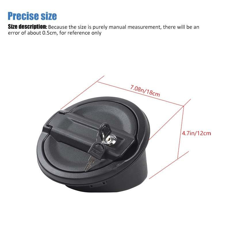 Aluminum Alloy ABS Gas Fuel Oil Tank Cap Cover With Lock For Jeep Wrangler JL 2018 Up Car Exterior Accessories