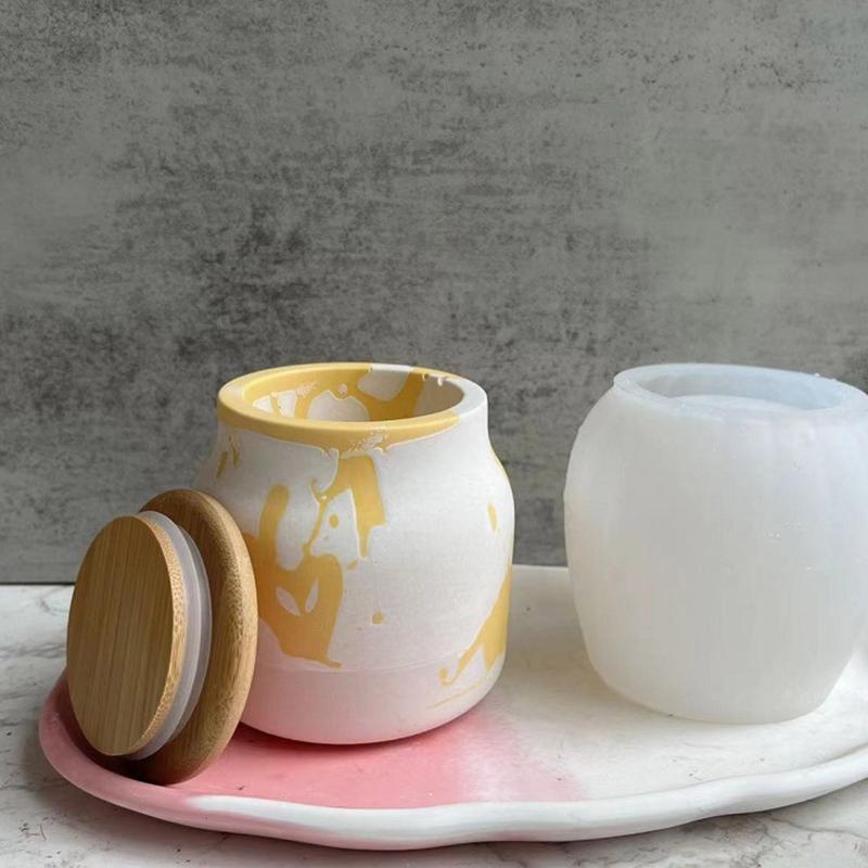 Storage Sealed Bottle Mold Jewelry Ring Box Mold Suitable for Soap Candle Holder Flower Pot Craft Diy Home Decoration