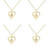 Baseball Necklace Heart Shaped Pendant For Mothers Day Gift Women Jewelry