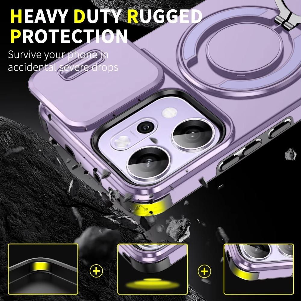 Heavy Duty Armor Magnetic Case For OPPO Reno 15 14 13 Pro 15F 14F 13F TPU 360Degree Shockproof Slid Camera Protect Bracket Cover