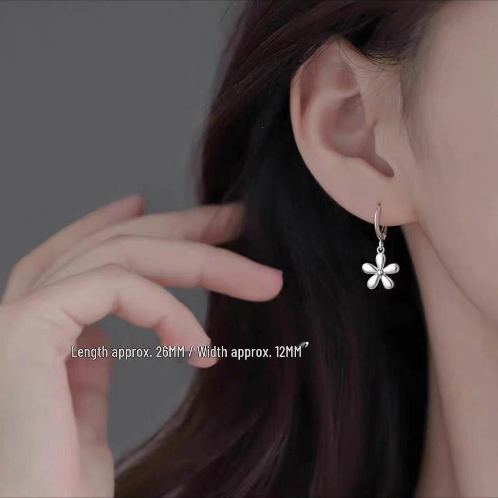 2023 Light Luxury Flower Stud Earrings: 925 Sterling Silver for Women, Niche Summer Design