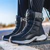 Herrenstiefel Outdoor Schneeschuhe Leichte High Top Schuhe Wasserdichte Frostrissstiefel Plüsch Warm Halten Gummi Witer Herrenschuhe