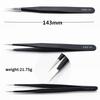 Precision Esd Anti-Static Tweezers Set -6-Pc Durable Stainless Steel Tool For Electronic Repair And Process Modeling, Bending&St