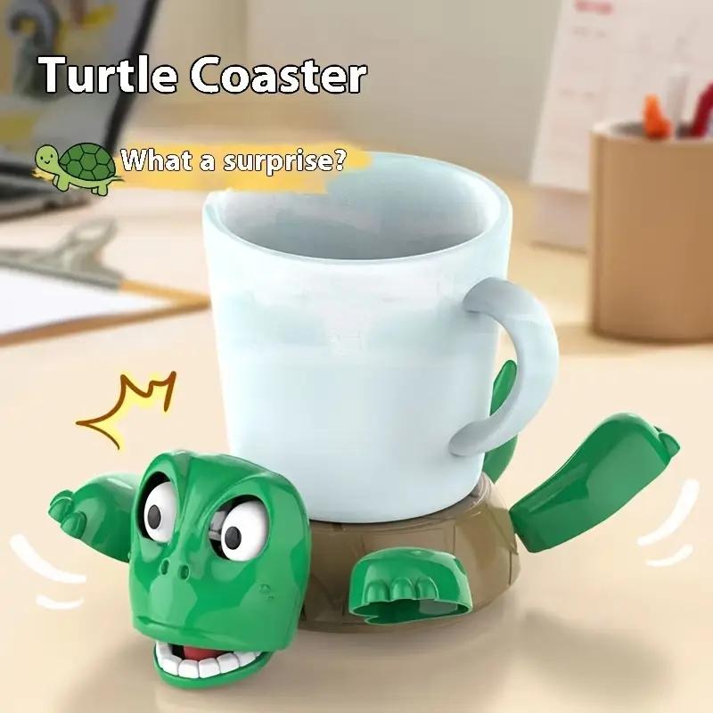 1PC Creative Funny Panic Turtle Coasters Home Office Coffee Tea Cup Coasters Wine Coasters Desktop Decorations Funny Toys