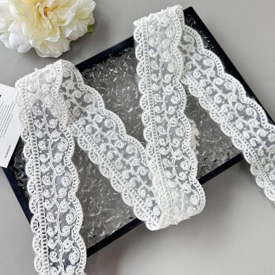 White Beaded Lolita Skirt Dress Barcode Accessories Clothing Accessories Decorative French Sweet Lace