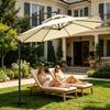 Telo di ricambio per ombrellone 8 stecche Telo superiore per tendalino Parasole a doppio strato da 8,8 piedi Per cortile Giardino Padiglione Piscina