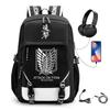 Anime-Inspired Canvas Backpack Students Travelers With USB Charging Port Breathable Padded Straps Unisex School Bag
