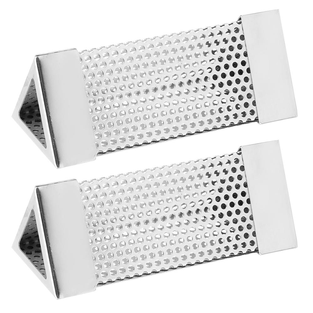 2 Pezzi Tubo Affumicatore per Griglia BBQ Tubo a Rete Scatola Fumo Pellet 6 Pollici Acciaio Inossidabile Accessorio Barbecue Trilaterale