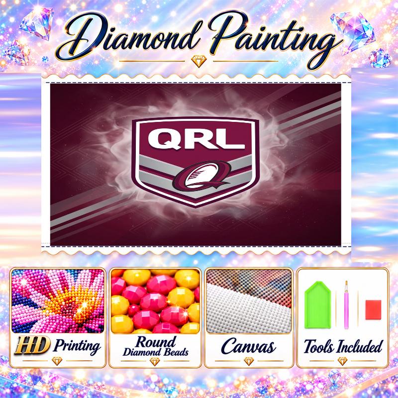 Queensland Maroons Diamond Painting Kit 5D Full Drill DIY Diamond Mosaic Wall Art Home Decor