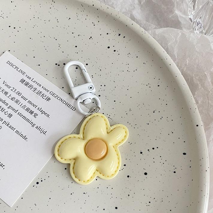 Creative Colorful Bright Irregular Flower Keychain DIY Bean Pendant Versatile Bag Pendant Decoration Gift
