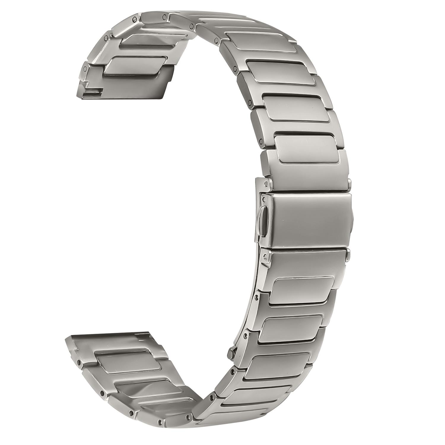 

For Huawei Watch GT Runner Titanium Color Watch Band Adjustable Metal Watch Strap As shown A