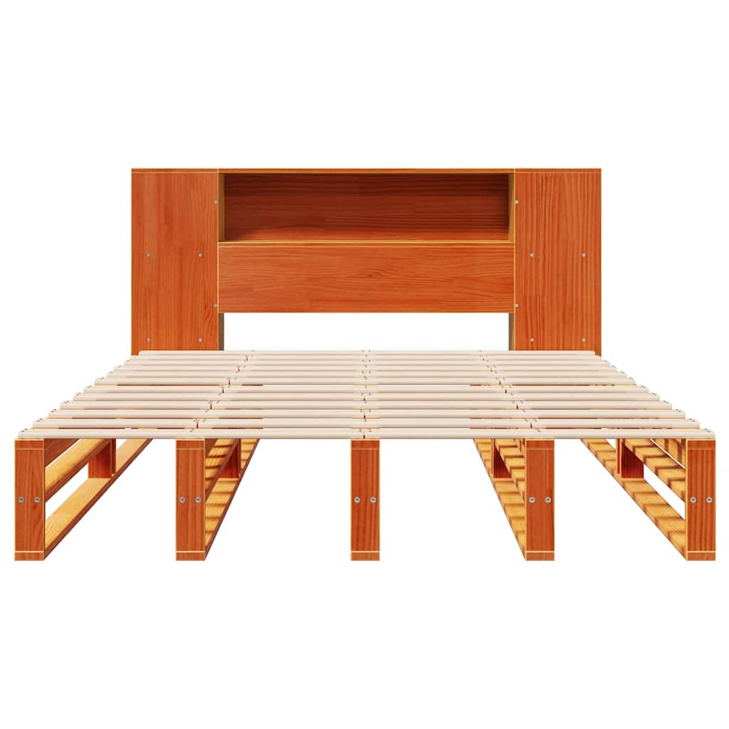 Vidaxl Rama Łóżka Bez Materaca, Woskowy Brąz, 150X200 Cm, Lite Drewno