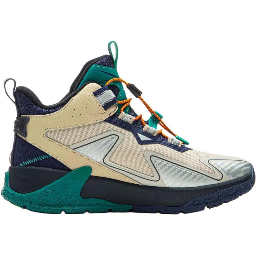 Li Ning YOUNG Outdoor Synthetic Leather, Textile Slip Resistant Cushioning Rebound Support Mid top Kids' Outdoor Shoes YKEU012-7