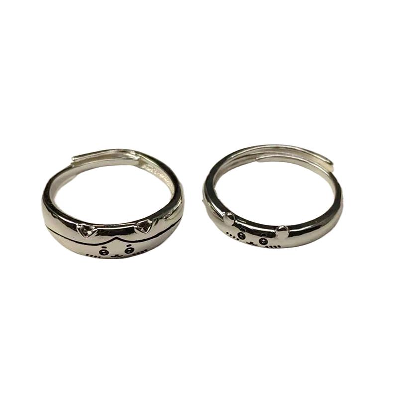 Japanischer Anime Kawaii Chiikawa Paarring Süße Cartoon Kreative Usagi Offener Verstellbarer Fingerring für Freundin Geburtstagsgeschenk