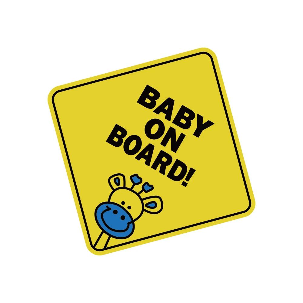 Baby on Board Car Sticker Baby in Car Window Vinyl Film Decals Cartoon Windshield Warning Sign Safety Drive Sticker Accessories 1 Piece