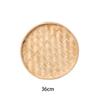 Handmade Weaving Round Bamboo Sieve Raft Natural Bamboo Fruit Dish Rattan Bread Basket for Dinner Storage Plate DIY Home Decor