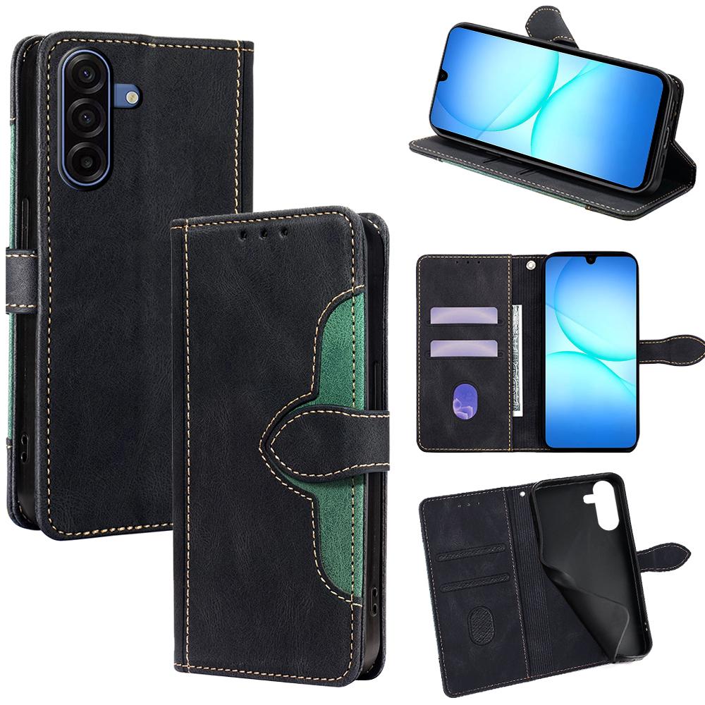 For Samsung Galaxy A17 5G Case Leather Wallet Phone Cover with Straw Hat Magnetic Clasp