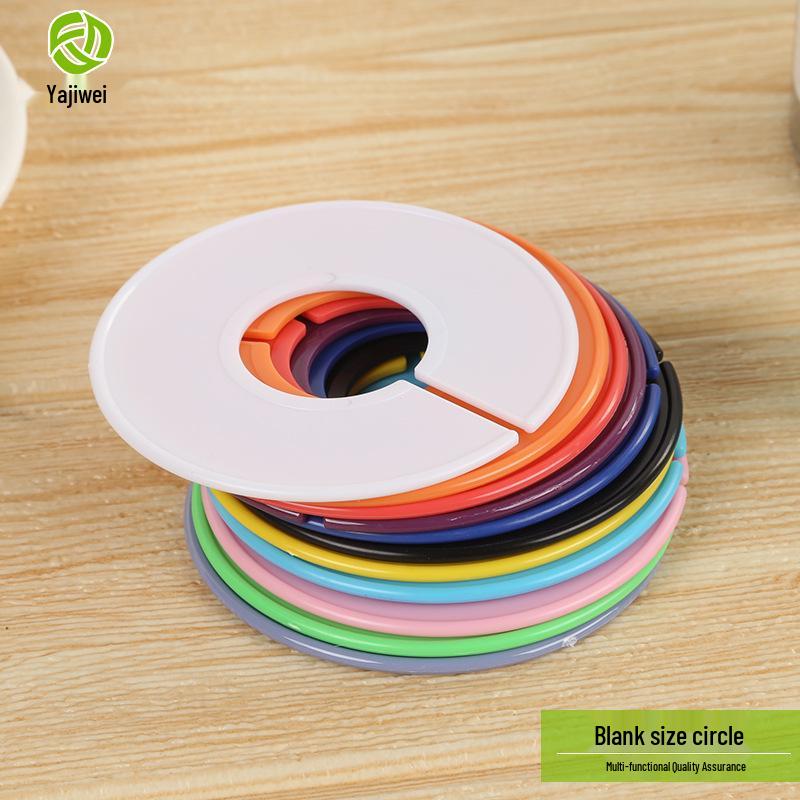 Colorful Plastic Clothing Size Divider Rings - Round Separators for Organizing Clothes