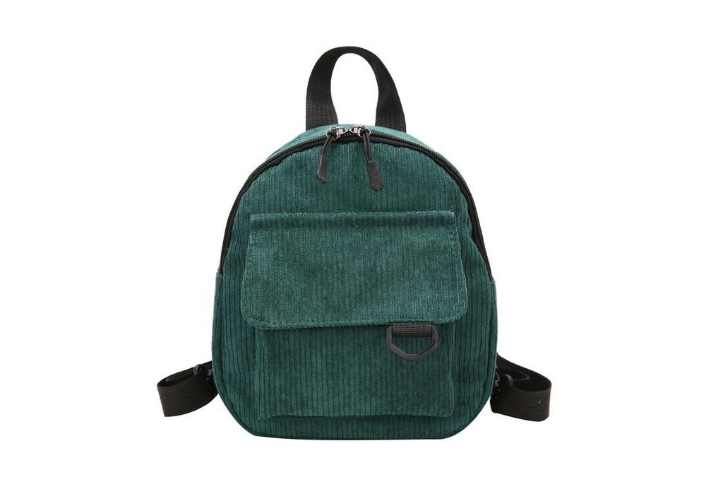 Trendy Fashionable Mini Backpack For Stylish Girls In Soft Corduroy Fabric